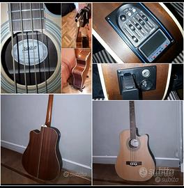 ASHTON basso acustico 4 corde amplificabile