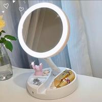 specchio da borsa con led pieghevole 