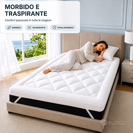 Topper Materasso 180x200 cm 1000 GSM Microfibra
