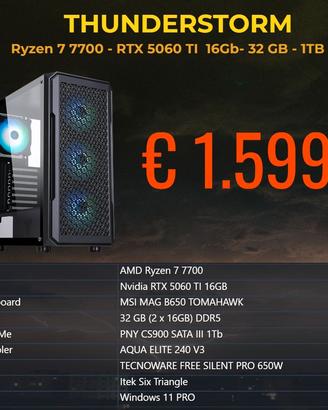 Ryzen 7 7700 - RTX 5060 TI - 32 GB - 1TB