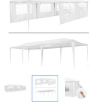 Gazebo per feste/deposito bianco 9x3