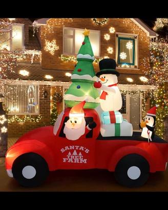 Gonfiabile auto Babbo Natale
