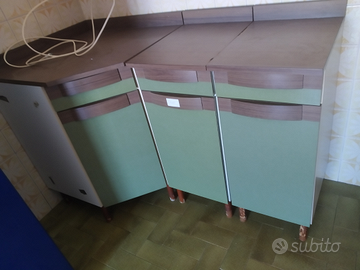 Angoliera 3 pezzi vintage componibile cucina