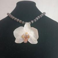 orchidea vera con perla occhio di gatto 