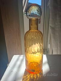 Decanter Vetrart Murano ambra balloton 35,5 cm