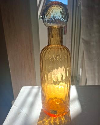 Decanter Vetrart Murano ambra balloton 35,5 cm