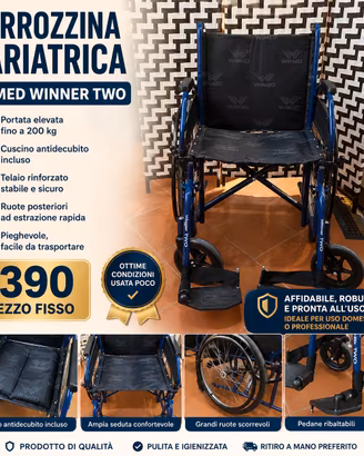 Carrozzina Bariatrica Wimed Winner Two 