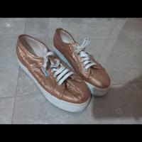 Superga donna Platform Sneakers con zeppa rosa ant