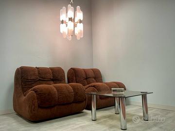 DUE DIVANETTI POLTRONA ANNI 70 MODERNARIATO SPACE
