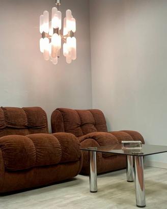 DUE DIVANETTI POLTRONA ANNI 70 MODERNARIATO SPACE