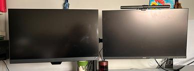 Coppia monitor/schermi + braccio doppio