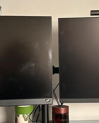 Coppia monitor/schermi + braccio doppio