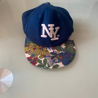 Cappellino NY Blu e Floreale