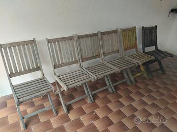 6 sedie da giardino