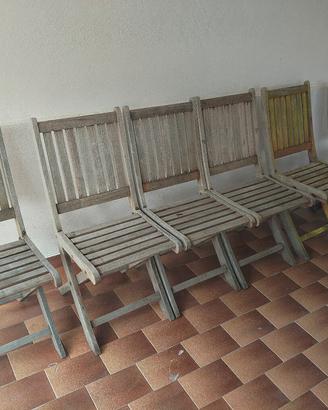 6 sedie da giardino