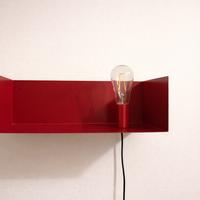Italian design wall lamp shelf in glossy
