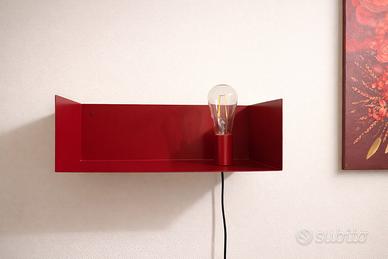 Italian design wall lamp shelf in glossy