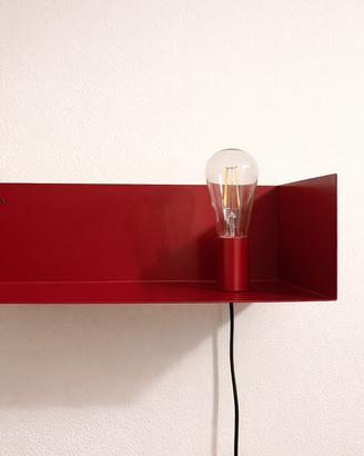 Italian design wall lamp shelf in glossy