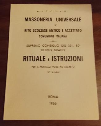 Massoneria Universale 4 grado 1966 rito scozzese 