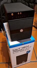 Case esterno 4x hard disk USB 3.1 Type-C