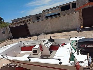 Barca tipo ombrina 5.5m con motore 40cv e carrello