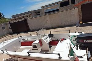 Barca tipo ombrina 5.5m con motore 40cv e carrello