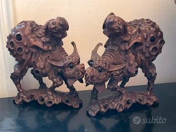 Coppia di statue cinesi