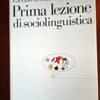Prima lezione di sociolinguistica, libro. 