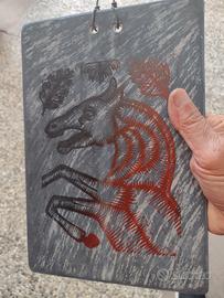 Linoleografia su ardesia 20 per 29 cm