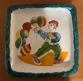 Piatto quadrato in ceramica De Simone
