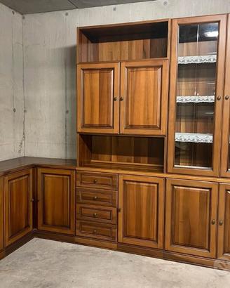 Recente mobile da sala ad angolo in legno noce naz