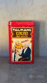 Scatola in latta vintage Talmone Cacao Due Vecchi