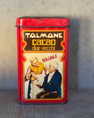 Scatola in latta vintage Talmone Cacao Due Vecchi