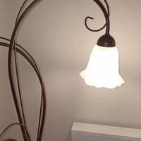 PIANTANA LAMPADA METALLO VETRO Luce Regolabile