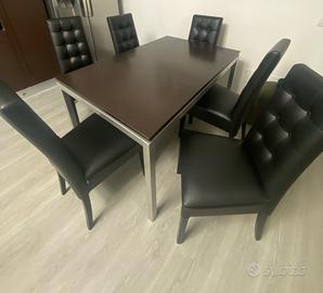Set tavolo Calligaris allungabile e 6 sedie