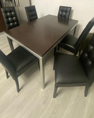 Set tavolo Calligaris allungabile e 6 sedie