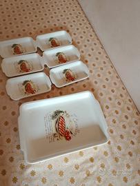 piatti in ceramica più vassoio