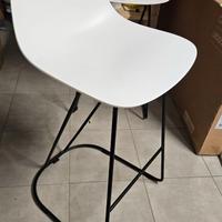 Coppia sgabelli  stile moderno bianchi e neri