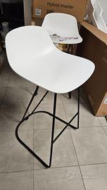 Coppia sgabelli  stile moderno bianchi e neri