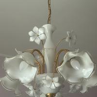 Lampadario murano bianco