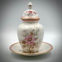 Zuccheriera flower fanè Vintage handpaint Paris