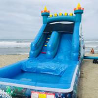 Giochi gonfiabili acquatici - scivolo con piscina