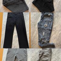 Set 6 jeans e pantaloni donna taglia S (40)