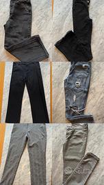 Set 6 jeans e pantaloni donna taglia S (40)