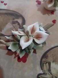 4 composizioni fiori capodimonte 