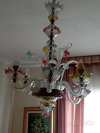lampadario in vetro di burano