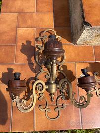 Lampadario vintage in ottone