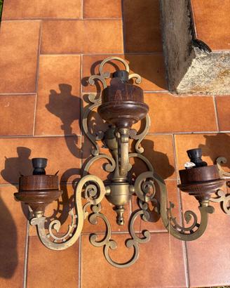 Lampadario vintage in ottone