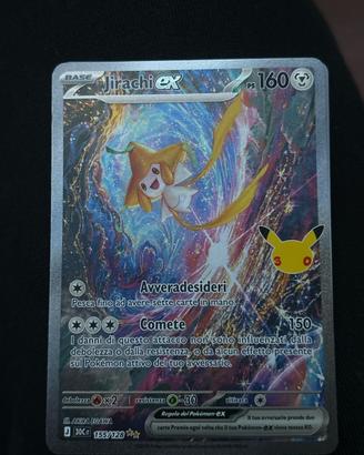 Carta pokemon 30esimo anniversarioJirachiEx155/128