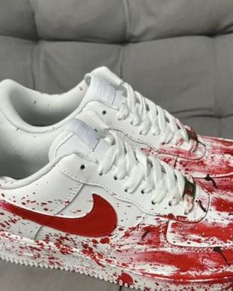 Scarpe da ginnastica Nike Air Force 1 Blood Custom